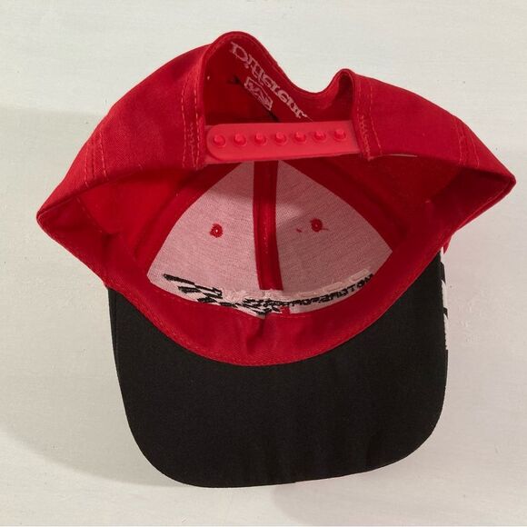 Vintage Dodge Motorsport Snapback Hat Red Black White Checker Flag Cap NASCAR - Picture 6 of 8